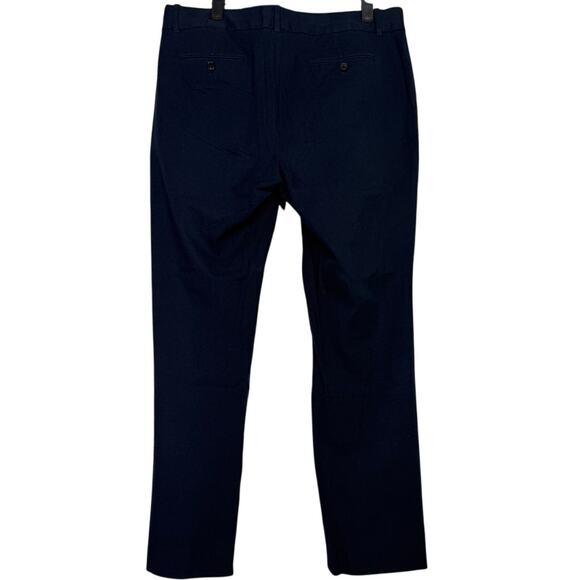 J. Crew High Rise Straight Ankle Wide Leg Stretch Trouser Pants Pockets 12 Blue - Picture 11 of 15